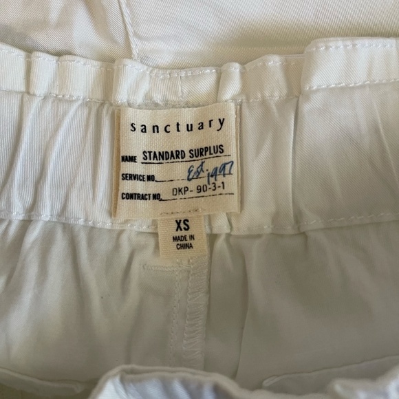 White Cargo Linen like Sanctuary "Standard Surplus" Shorts - Picture 5 of 5